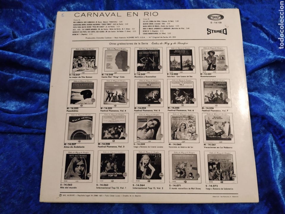 Discos de vinilo: Carnaval en R&iacute;o 1972 - Foto 2