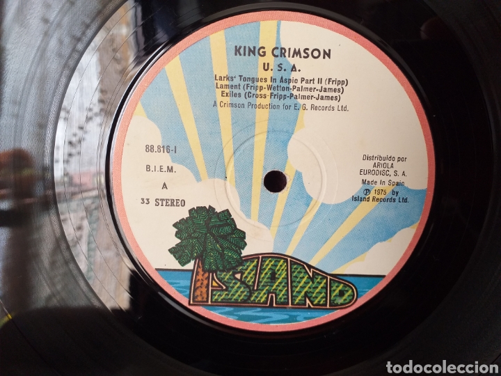 Discos de vinilo: KING CRIMSON U,S.A. ESPA&Ntilde;A 1975 - Foto 2