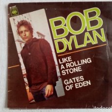 Disques de vinyle: SOLO PORTADA - BOB DYLAN - LIKE A ROLLING STONE / GATES OF EDEN - SINGLE - CBS. Lote 197326865