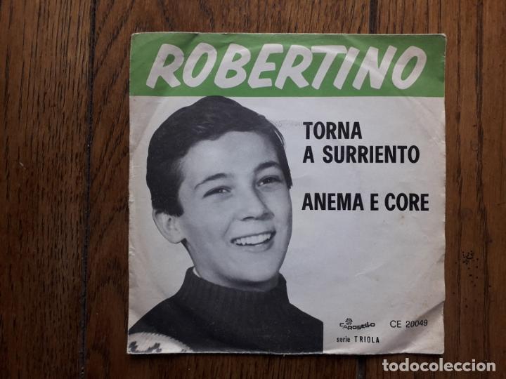 Discos de vinilo: Robertino  - torna a surriento  + anema e core - Foto 1