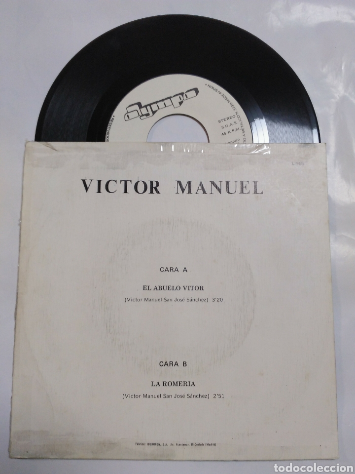 Discos de vinilo: V&iacute;ctor Manuel - Foto 2