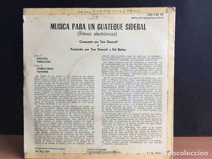 Discos de vinilo: Tom Dissevelt - Música Para Un Guateque Sideral (Ritmos Electrónicos) (EP, Mono) (Philips (D:NM) - Foto 2 - 197548045