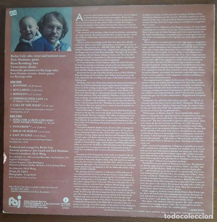 Discos de vinilo: Richie Cole &lrm; Alto Annies Theme - Foto 2