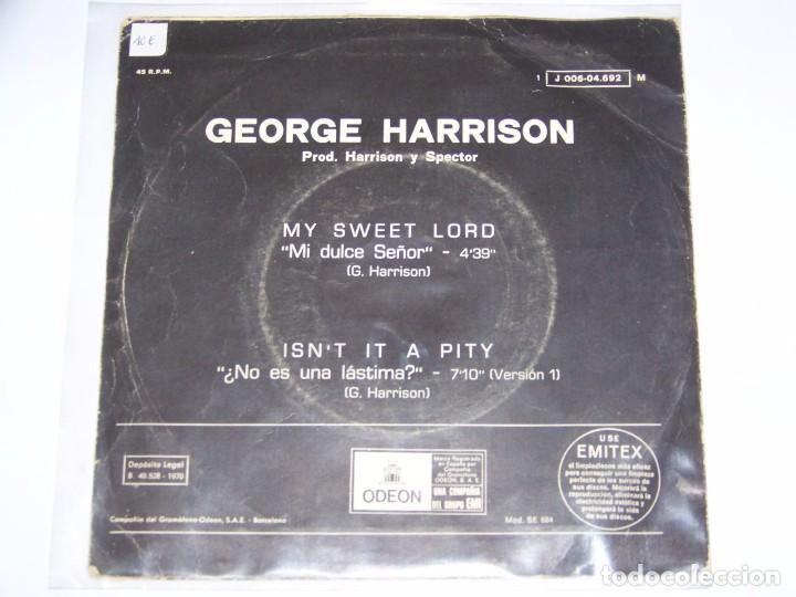 Discos de vinilo: SINGLE GEORGE HARRISON MY SWEET LORD - Foto 2