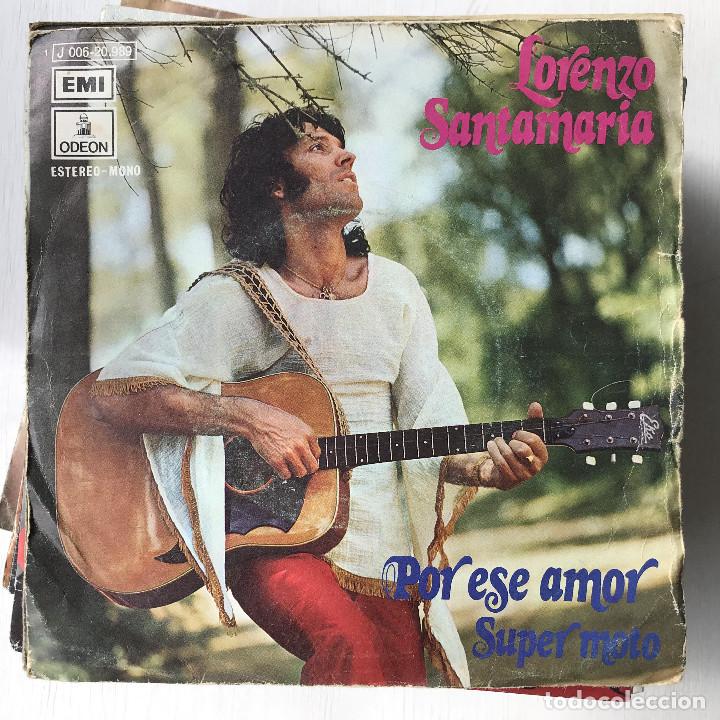 Discos de vinil: LORENZO SANTAMAR&Iacute;A - POR ESE AMOR - SINGLE EMI 1973