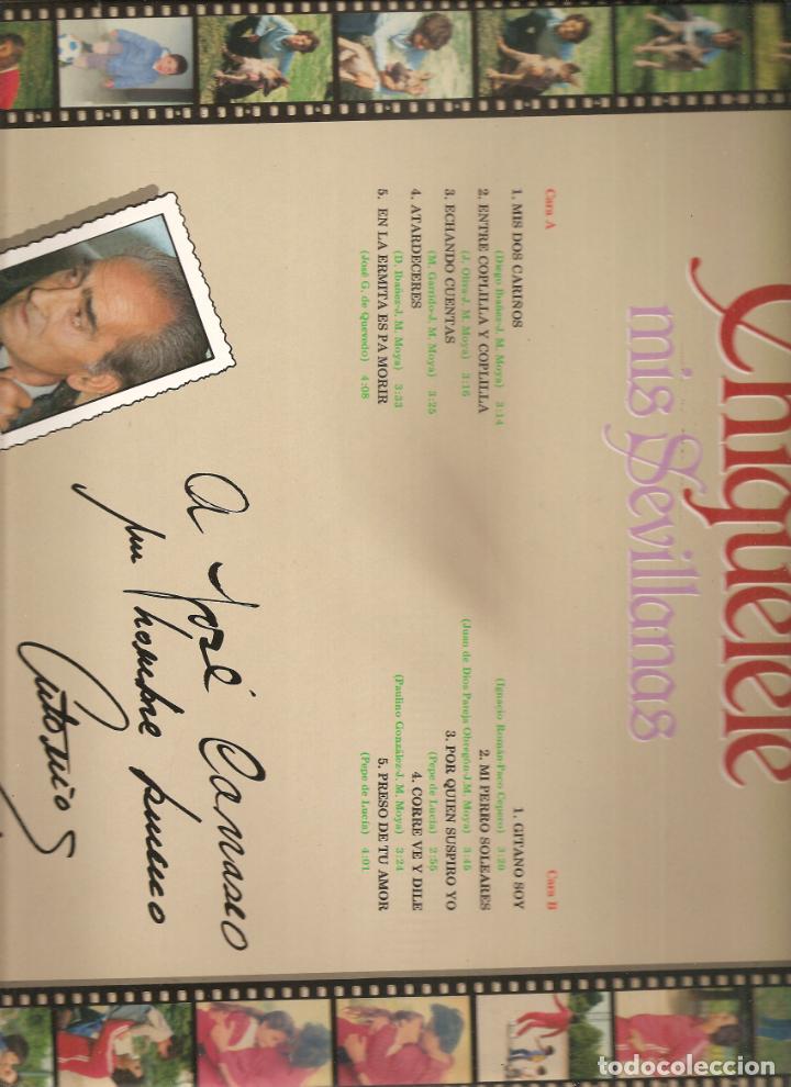 Discos de vinilo: CHIQUETETE. MIS SEVILLANAS. 1983 - Foto 2
