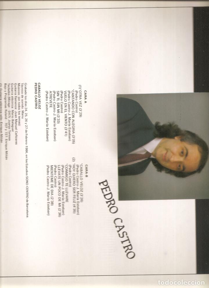 Discos de vinilo: PEDRO CASTRO. CABALLO VELOZ. 1986 - Foto 2
