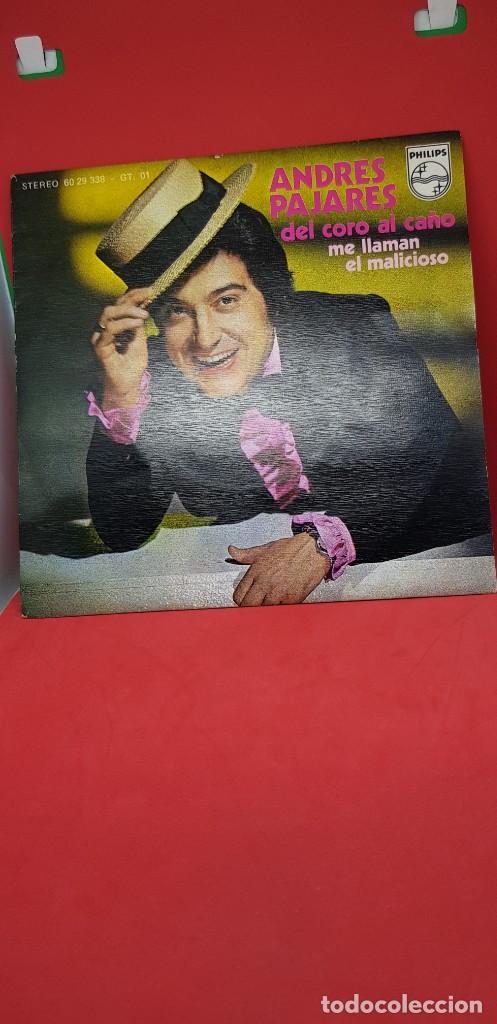 Discos de vinilo: ANDR&Eacute;S PAJARES DEL CORO AL CA&Ntilde;O SINGLE 1975 - Foto 1