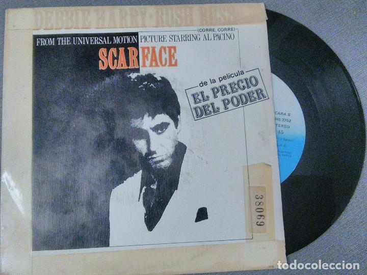 Discos de vinilo: Single pel&iacute;cula Scarface, El Precio del Poder con Al Pacino.Promocional radio - Foto 7