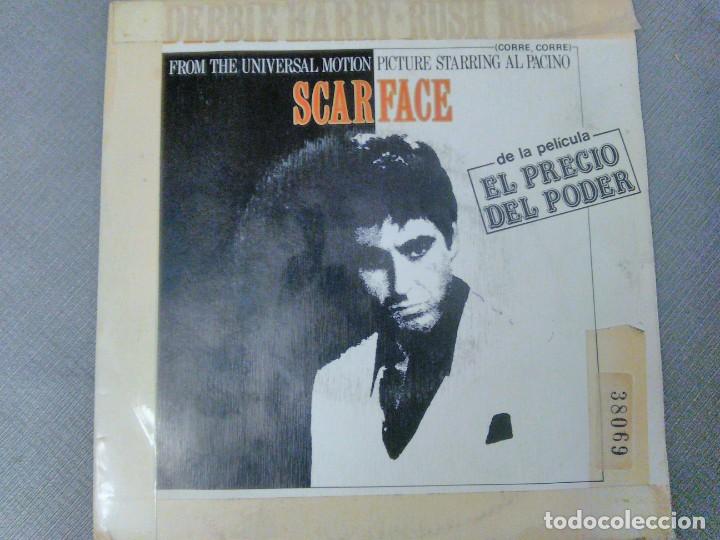 Discos de vinilo: Single pel&iacute;cula Scarface, El Precio del Poder con Al Pacino.Promocional radio - Foto 8