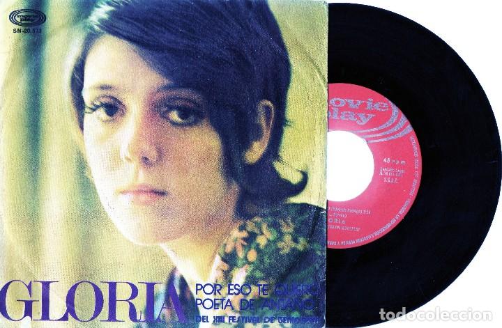 Disques de vinyle: GLORIA Por Eso Te Quiero Spain Single 1971 Latin World
