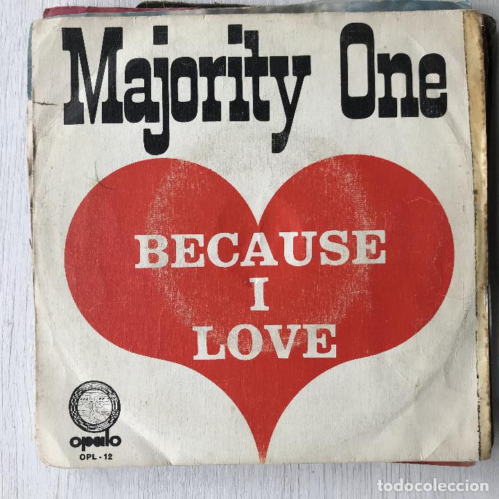 Discos de vinilo: MAJORITY ONE - BECAUSE I LOVE - SINGLE &Oacute;PALO SPAIN 1972