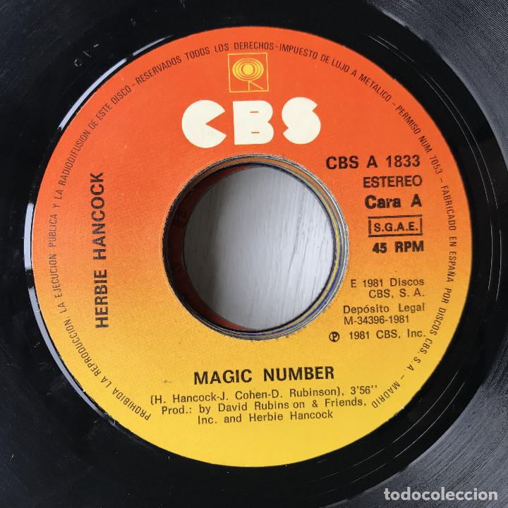 Discos de vinilo: HERBIE HANCOCK - MAGIC NUMBER - SINGLE CBS SPAIN 1981 - Foto 1