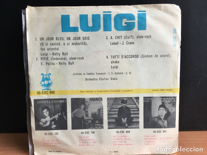 Discos de vinilo: Luigi - Luigi (7&rdquo;, EP) (Mono) (Electrecord, Electrecord) EDC 948 - Foto 2