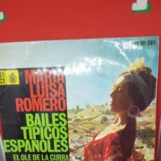 Discos de vinilo: MARIA LUISA ROMERO. BAILES TÍPICOS ESPAÑOLES 5 SINGLE 1962. Lote 198020843