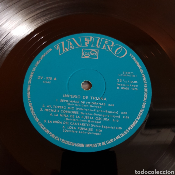 Discos de vinilo: IMPERIO DE TRIANA - LP ZAFIRO 1973 - Foto 3