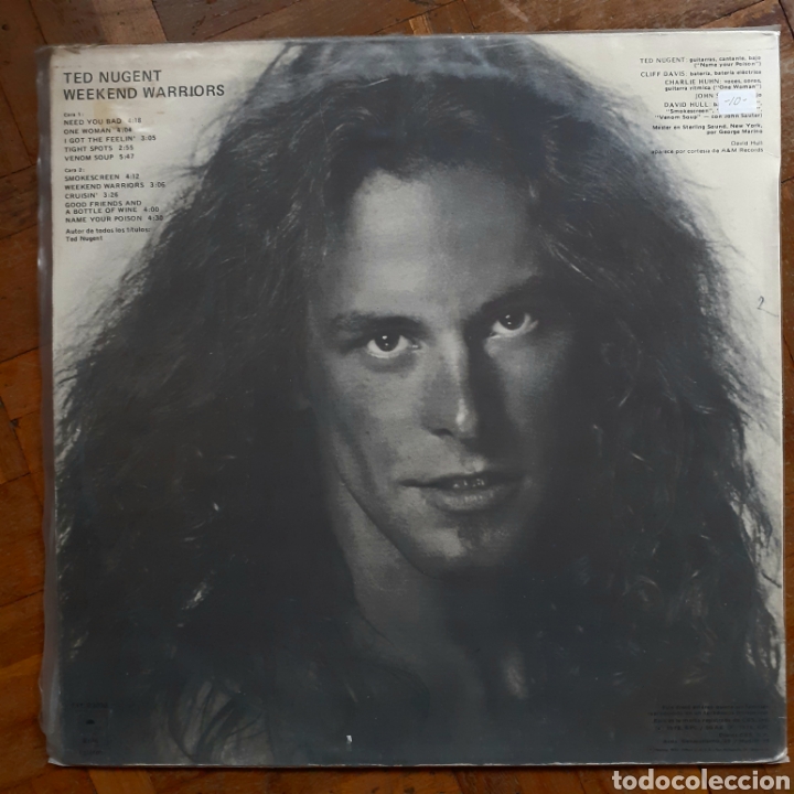 Discos de vinilo: Ted Nugent. Weekend warriors. Epic EPC 83036. 1978. - Foto 2