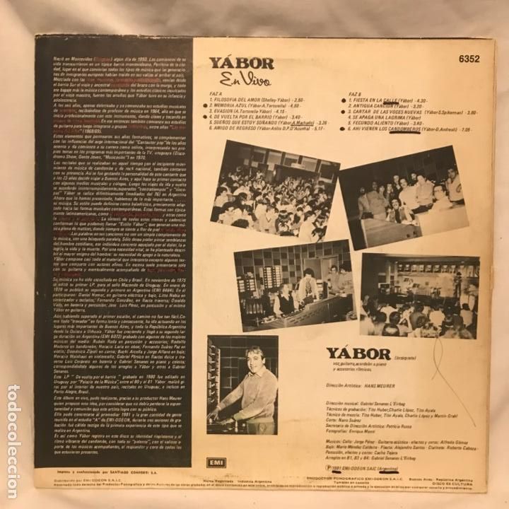 Discos de vinilo: Y&aacute;bor En Vivo - Foto 2