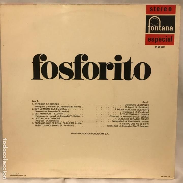 Discos de vinilo: Fosforito Fosforito 1971 - Foto 2