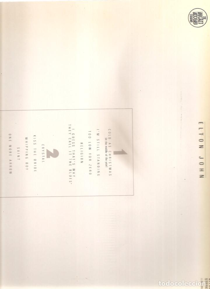 Discos de vinilo: ELTON JOHN. TOO LOW FOR ZERO - Foto 2