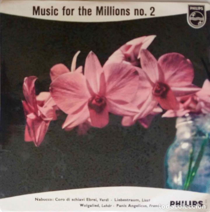 Dischi in vinile: MUSIC FOR THE MILLIONS N&ordm;2.LISZT.VERDI.FRANCK.PAUL VAN KEMPEN.MARINUS FLIPSE.HUBERT CUYPERS.EP