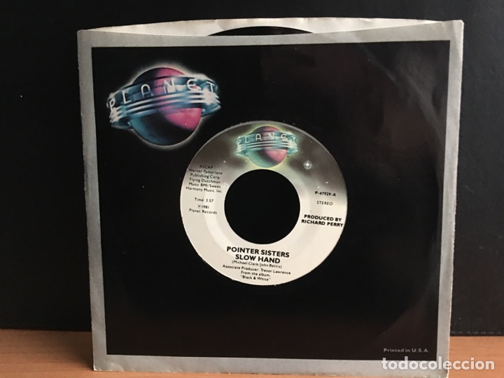 Discos de vinilo: Pointer Sisters - Slow Hand (Planet (7&rdquo;, SIngle) - Foto 1