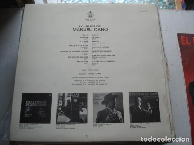 Discos de vinilo: MANUEL CANO    LO MEJOR DE MANUEL CANO - Foto 2