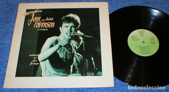 Discos de vinilo: TOM ROBINSON AND CREW SPAIN LP 1987 MIDNIGHT AT THE FRINGE LIVE En Directo NEW WAVE POP ROCK Vemsa