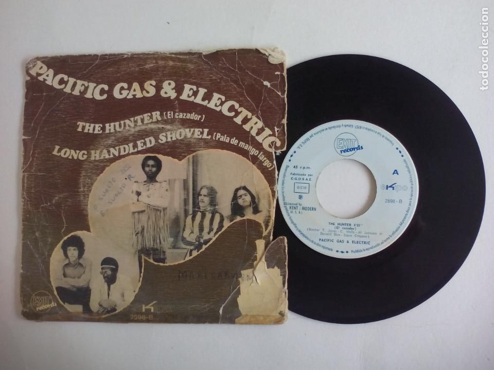 Discos de vinilo: PACIFIC GAS & ELECTRIC. THE HUNTER. 1971. EXIT RECORDS. ESPA&Ntilde;A - Foto 1