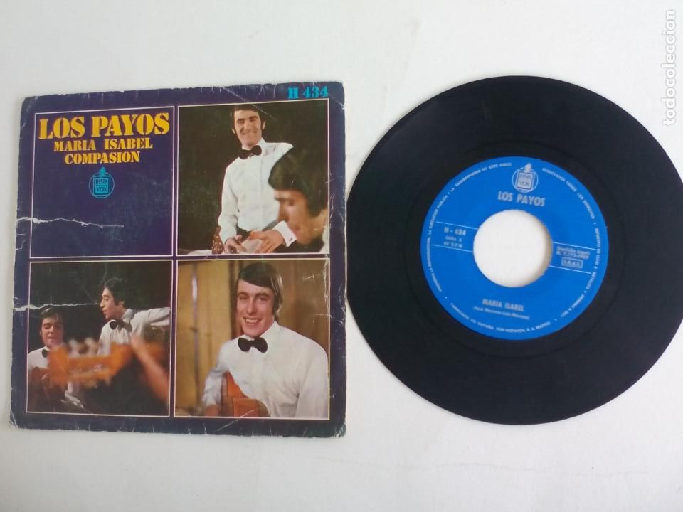 Discos de vinilo: LOS PAYOS. MARIA ISABEL. COMPASION. HISPAVOX. 1969 - Foto 1