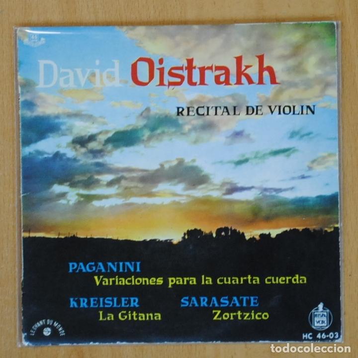 Discos de vinilo: DAVID OISTRAKH - RECITAL DE VIOLIN - SINGLE - Foto 1