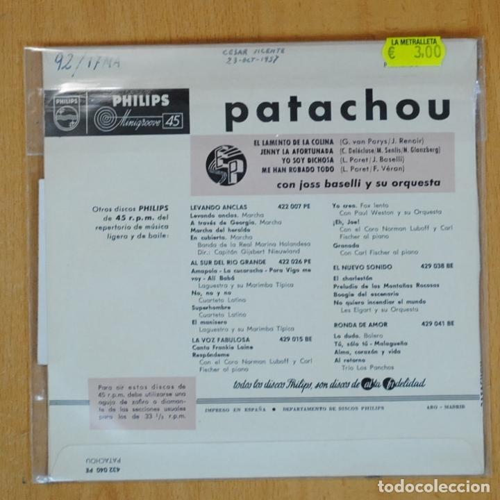 Discos de vinilo: PATACHOU - EL LAMENTO DE LA COLINA + 3 - EP - Foto 2