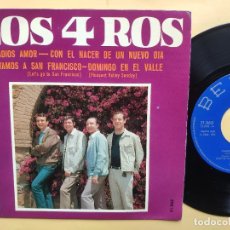 Discos de vinilo: LOS 4 ROS - EP SPAIN PS - MINT * ADIOS AMOR / VAMOS A SAN FRANCISCO / DOMINGO EN EL VALLE + 1. Lote 198491421