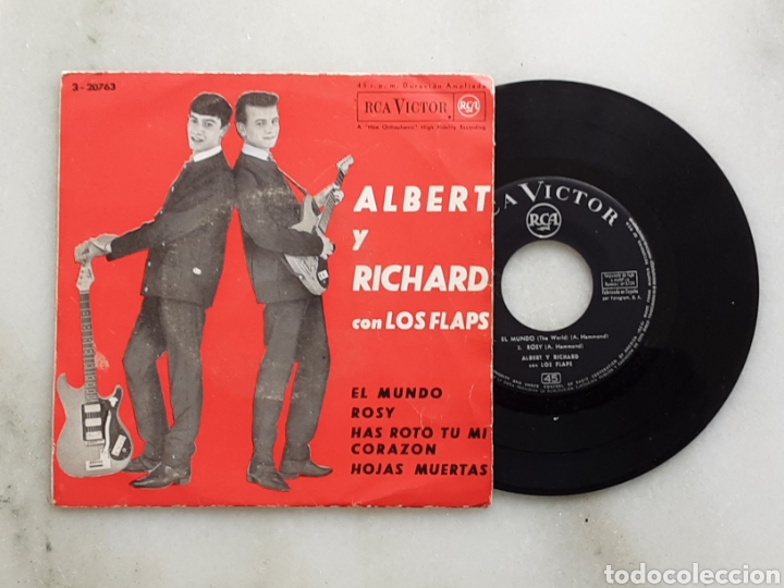 Discos de vinilo: albert y richard con los flaps Ep El mundo+3 - Foto 1