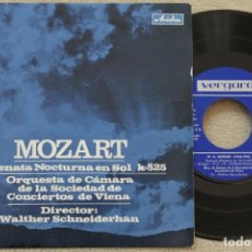 Discos de vinilo: MOZART SERENATA NOCTURNA EN SOL DIR. WALTHER SCHNEIDERHAN SINGLE VINYL MADE IN SPAIN 1966. Lote 198523248