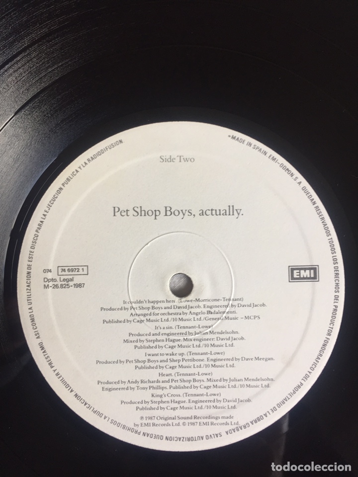 Discos de vinilo: Pet Shop Boys / actually - LP - Foto 4