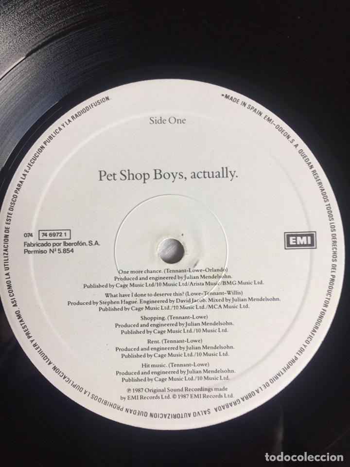 Discos de vinilo: Pet Shop Boys / actually - LP - Foto 6