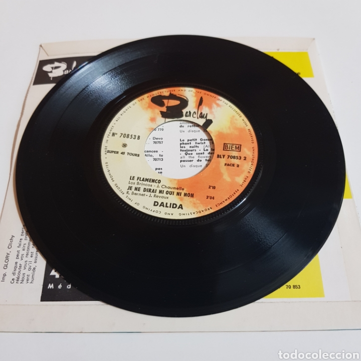 Discos de vinilo: DALIDA - IL SILENZIO - BRACLAY EDICION FRANCESA - Foto 4