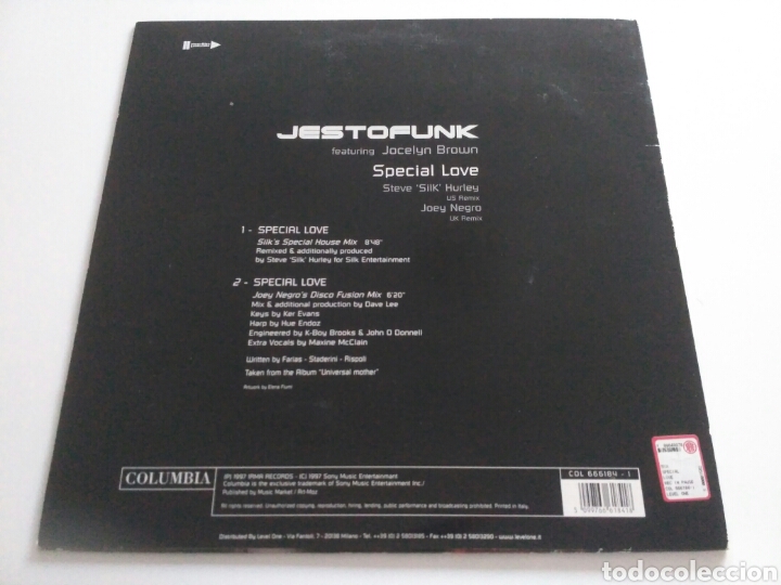 Discos de vinilo: Jestofunk Featuring Jocelyn Brown - Special Love - Foto 2