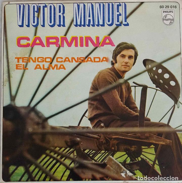 Discos de vinilo: VICTOR MANUEL. CARMINA. SINGLE - Foto 1