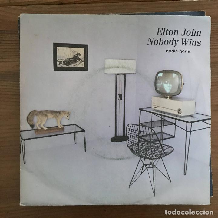 Discos de vinilo: ELTON JOHN - NOBODY WINS - SINGLE ROCKET SPAIN 1981 - Foto 1