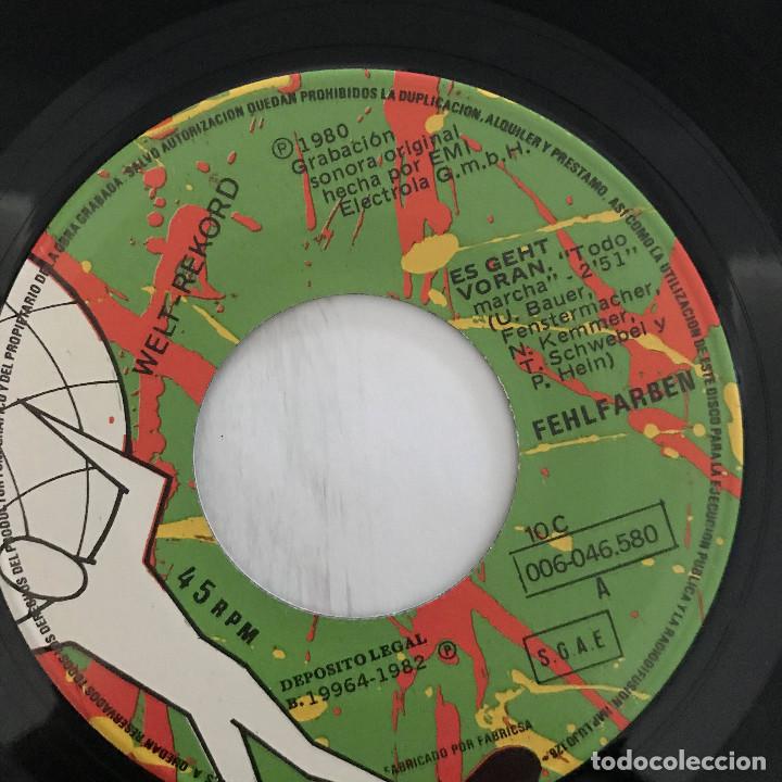 Discos de vinilo: FEHLFARBEN - ES GEHT VORAN - SINGLE EMI SPAIN 1982 - Foto 1