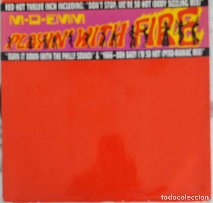 Discos de vinilo: M - D - EMM. PLAYING WITH FIRE. MAXI SINGLE ESPA&Ntilde;A 3 TEMAS - Foto 1