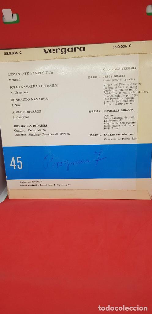 Discos de vinilo: RONDALLA BIDASOA. LEV&Aacute;NTATE PAMPLONICA. 1963 - Foto 2