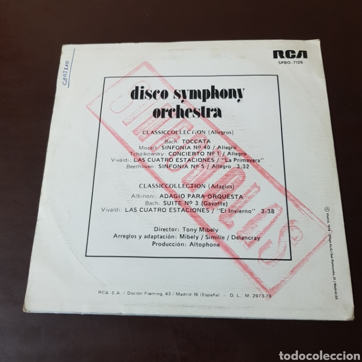 Discos de vinilo: CLASSICCOLLECTION - SYMPHONY ORCHESTRA - DISCO EXPLOSION - Foto 2