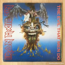 Discos de vinilo: IRON MAIDEN – THE EVIL THAT MEN DO, UK 1988 EMI