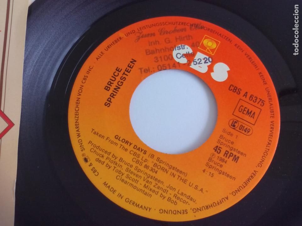 Discos de vinilo: GLORY DAYS, BRUCE SPRINGSTEEN. 1985. CBS. GERMANY - Foto 2