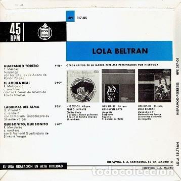 Discos de vinilo: LOLA BELTR&Aacute;N. Huapango torero - Foto 2