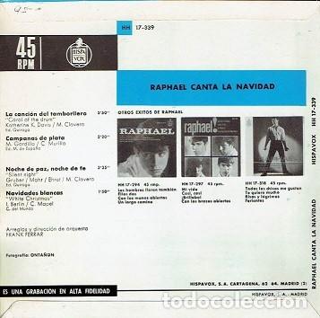 Discos de vinilo: RAPHAEL CANTA A LA NAVIDAD - Foto 2