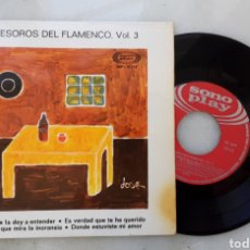 Discos de vinilo: TESOROS DEL FLAMENCO EP VOLUMEN 3 AÑOS 60 SONOPLAY